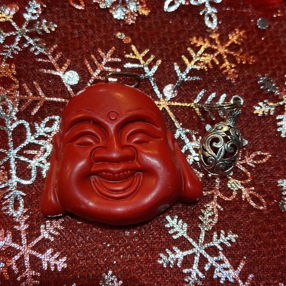 - 🏮- lucky Buddha carved red cinnabar stone healing Luck abundance tortois… - Picture 7 of 11